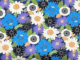 ナチュラルオックスプリント「色とりどりのお花」_拡大イメージ