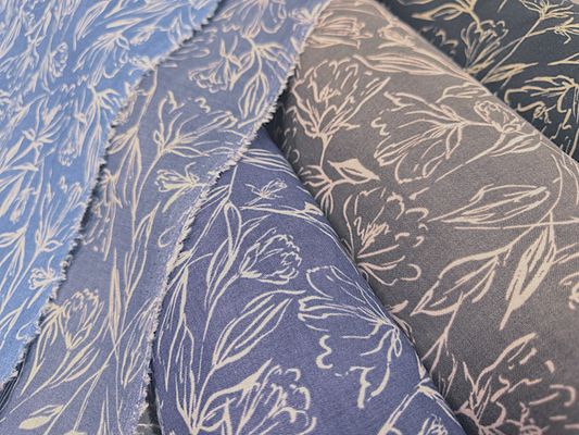 【現品限り特価】エンジェルソフトリネンプリント「線画調フラワー」