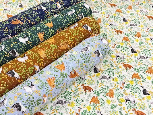 ボタニカルスケアープリント「猫と野原」