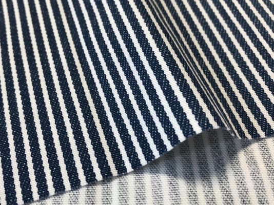 デニム調オックスプリント 「ヒッコリーストライプ」