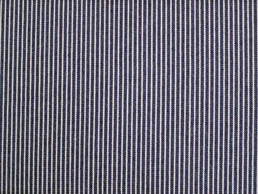 ヒッコリーデニム調 先染めストライプ