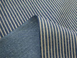 デニム調リバーシブルプリント濃い水色