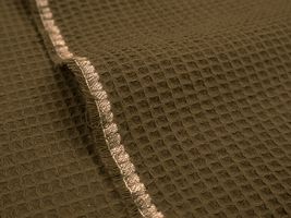 コットンワッフル無地チョコレートブラウン