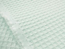 コットンワッフル無地ライトブルー