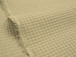 コットンワッフル無地ライトベージュ