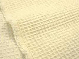 コットンワッフル無地クリーム