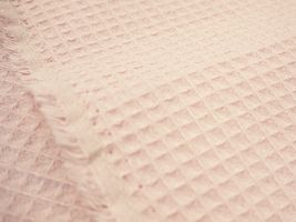 コットンワッフル無地ライトピンク