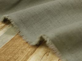 フレンチカラーのソフトなハーフリネン無地 「シュクレ」ストーングレー