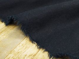 フレンチカラーのソフトなハーフリネン無地 「シュクレ」ネイビー