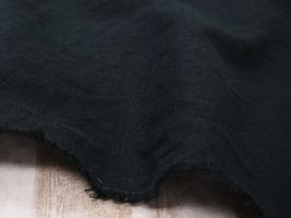 綿麻タンブラーワッシャー無地「MACARON」ブラック