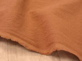 綿麻タンブラーワッシャー無地「MACARON」ダークオレンジ