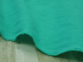 綿麻タンブラーワッシャー無地「MACARON」コバルトグリーン