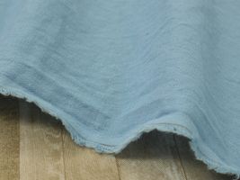 綿麻タンブラーワッシャー無地「MACARON」スモークブルー