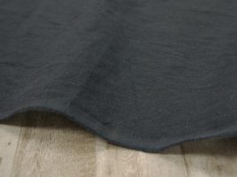 綿麻タンブラーワッシャー無地「MACARON」チャコールグレー