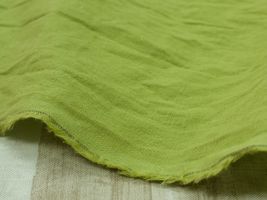 綿麻タンブラーワッシャー無地「MACARON」リーフグリーン