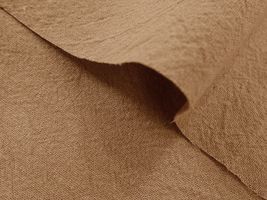 【複数枚になる場合あり】綿麻先染ワッシャー無地レンガモカ