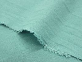 【複数枚になる場合あり】綿麻先染ワッシャー無地アクア