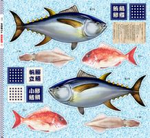 鮮度抜群！お魚屋さんのパネルシーチングプリントまぐろ