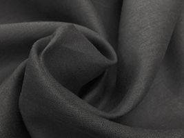 ヨーロピアン 広幅 ソフトリネン無地チャコール
