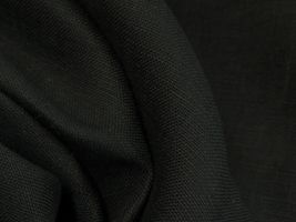 ヨーロピアン 広幅 ソフトリネン無地黒