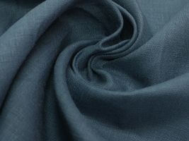 ヨーロピアン 広幅 ソフトリネン無地スモークブルー