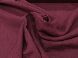 ソフトな 麻シーチング無地 極（きわみ)ボルドー