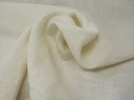 ソフトな 麻シーチング無地 極（きわみ)白に近いオフ白
