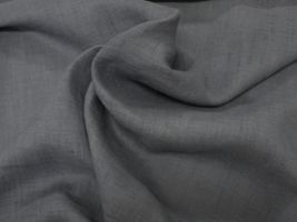 ソフトな 麻シーチング無地 極（きわみ)グレー