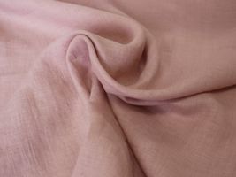 ソフトな 麻シーチング無地 極（きわみ)スモークピンク