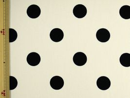 ツイル 水玉プリントアイボリー