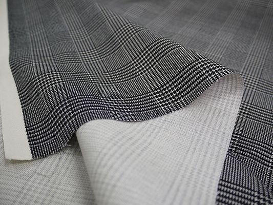 グレンチェックの ツイルプリント