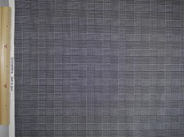 グレンチェックの ツイルプリントアイボリー×黒