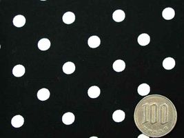 直径約６ミリの ブロード水玉プリントブラック