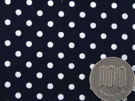 直径約２ミリの ブロード水玉プリントネイビー