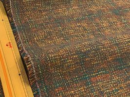 Exclusive Collection 3つ杢チェックコットンツイードレンガ