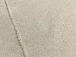 アンティークなコットンリネン無地生成(綿かす残し)