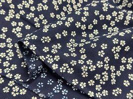 藍染め調ムラ糸クロス和柄プリント_拡大イメージ