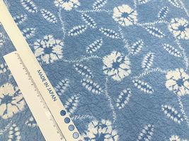 有松絞り調スケアープリント「花」水色