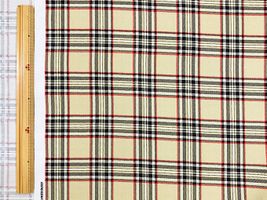 タータンチェックのオックスプリントベージュ