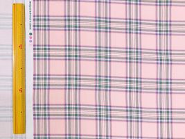 タータンチェックのオックスプリントライトピンク