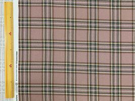 タータンチェックのオックスプリントあずきミルク