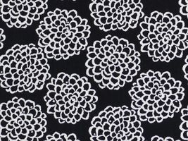 コットンこばやし ダリア柄のブロードプリント黒地