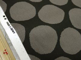 北欧調 にじみ水玉の オックスプリントブラック