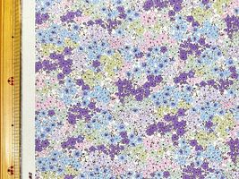 コットンこばやし 花柄ブロードプリント紫