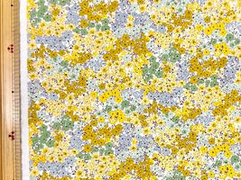 コットンこばやし 花柄ブロードプリント黄