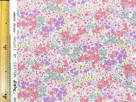 コットンこばやし 花柄ブロードプリントグレイッシュピンク