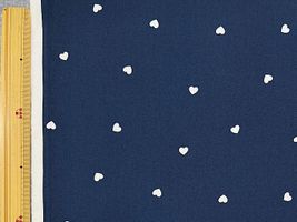 スケアープリント「プチハート」ネイビー×ホワイト