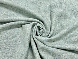 パステルトーンの尾州産ウールツイードグリーン系