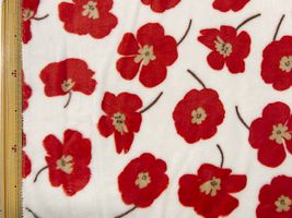 ふわふわフランミンプリント「ゼラニウム」レッド