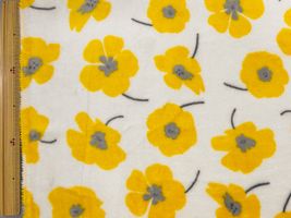 ふわふわフランミンプリント「ゼラニウム」イエロー